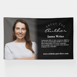 洗練されたミニマルな著者紹介ピクチャー＆バイオ 横断幕