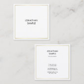 洗練されたミニマルデザイントレンディープレーン スクエア名刺 (正面/裏面)