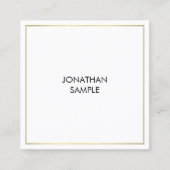洗練されたミニマルデザイントレンディープレーン スクエア名刺 (正面)