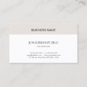 洗練されたミニマルデザイントレンディープレーン 名刺 (正面)