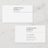 洗練されたミニマルデザイントレンディープレーン 名刺 (正面/裏面)