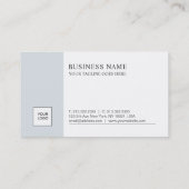 洗練されたミニマルデザインブルーホワイトトレンディー 名刺 (裏面)