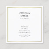 洗練されたミニマルデザインプロフェッショナルプレーン スクエア名刺 (裏面)