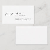 洗練されたミニマルトレンディーシックな滑らかな平野 名刺 (正面/裏面)