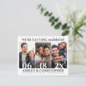 洗練されたミニマル写真日付カードを保存 セーブザデート (スタンド正面)