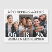 洗練されたミニマル写真日付磁石を保存 (正面)