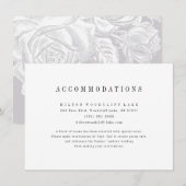 洗練されたミニマ結婚リストの宿泊施設 エンクロージャーカード (正面/裏面)