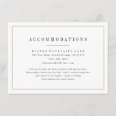 洗練されたミニマ結婚リストの宿泊施設 エンクロージャーカード (正面)