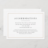 洗練されたミニマ結婚リストの宿泊施設 エンクロージャーカード (正面/裏面)