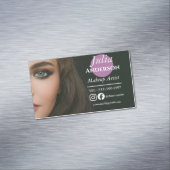 洗練されたメイクアップアーティストMUA写真 マグネット名刺 (インサイチュ)