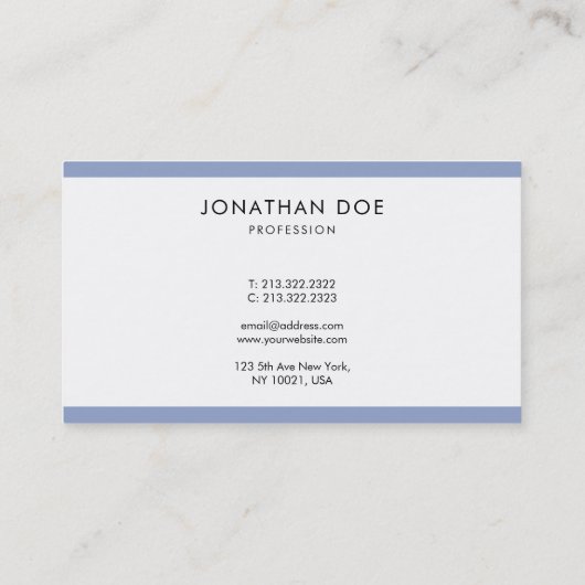 洗練されたモダンお洒落プロフェッショナル 名刺 (裏面)