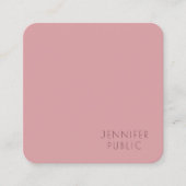 洗練されたモダンなシンプルな設計のテンプレート スクエア名刺 (正面)