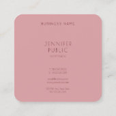 洗練されたモダンなシンプルな設計のテンプレート スクエア名刺 (裏面)