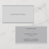 洗練されたモダンエレガントシンプルグレー平野トップ 名刺 (正面/裏面)