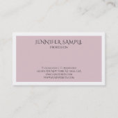 洗練されたモダンクリーンデザイントレンディープレーン 名刺 (正面)