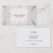 洗練されたモダンシルバー&グレージオグラフィティカルシック 名刺 (正面/裏面)