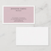 洗練されたモダンデザインお洒落トレンディープレーン 名刺 (正面/裏面)