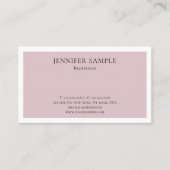 洗練されたモダンデザインお洒落トレンディープレーン 名刺 (正面)