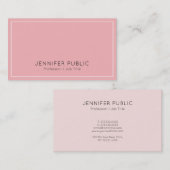 洗練されたモダンデザインプロフェッショナルピンク 名刺 (正面/裏面)