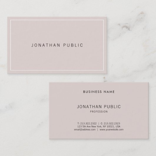 洗練されたモダンデザインプロフェッショナル 名刺 (正面/裏面)