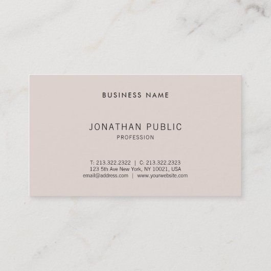 洗練されたモダンデザインプロフェッショナル 名刺 (裏面)