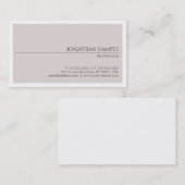 洗練されたモダンデザインミニマリストシックプレーン 名刺 (正面/裏面)