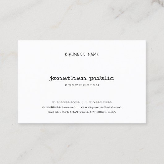 洗練されたモダンハンドスクリプトベージュクリーン 名刺 (裏面)