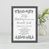 洗練されたモダンファーストホーリーコム 招待状 (スタンド正面)