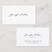 洗練されたモダンプロフェッショナルシお洒落ックプレーン 名刺 (正面/裏面)