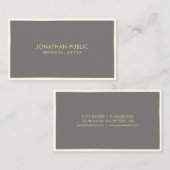 洗練されたモダンプロフェッショナルブラウンプレーンラックス 名刺 (正面/裏面)