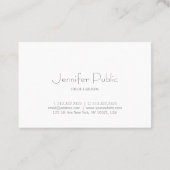 洗練されたモダンミニマルテンプレートトレンディー 名刺 (裏面)