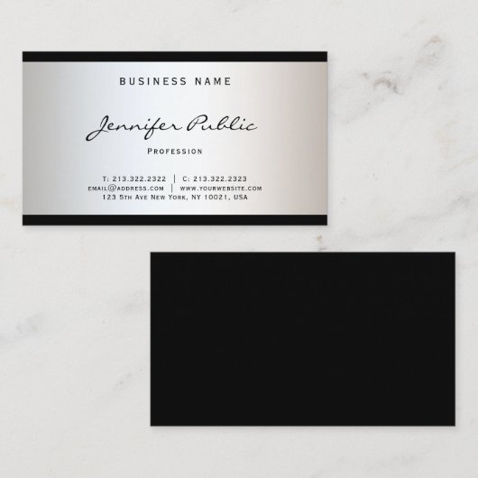 洗練されたモダンミニマルデザインプお洒落ラン 名刺 (正面/裏面)