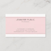 洗練されたモダンミニマルトレンディーピンクプレーン 名刺 (裏面)