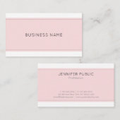洗練されたモダンミニマルトレンディーピンクプレーン 名刺 (正面/裏面)