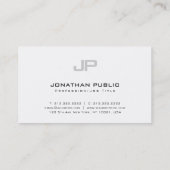 洗練されたモダンモノグラムクリーン平野リュックス 名刺 (裏面)