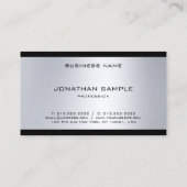 洗練されたモダンモノグラムグラマーシルバールック 名刺 (裏面)