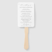 洗練されたモダン写真結婚式 プログラム ハンドファン (正面)