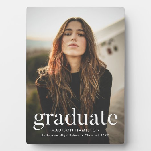 洗練されたモダン卒業写真 フォトプラーク (正面)