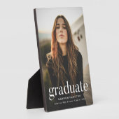 洗練されたモダン卒業写真 フォトプラーク (側面)