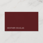洗練されたモダン深いレッド 名刺 (正面)