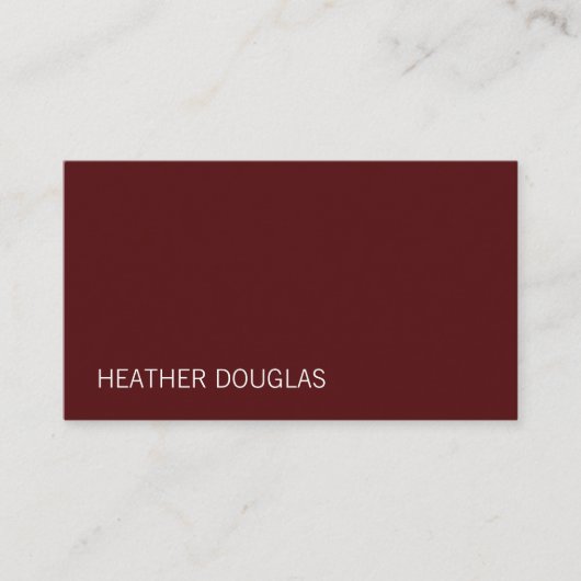 洗練されたモダン深いレッド 名刺 (正面)