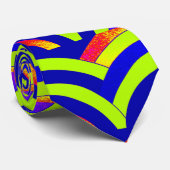 洗練されたモダン緑/青の曲線の山形 ネクタイ (ロール)