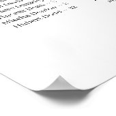 洗練されたモノグラムのアルファベットの座席表 ポスター (角)