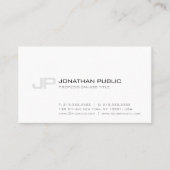 洗練されたモノグラムの平野のモダンのシンプル 名刺 (正面)