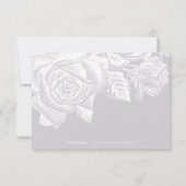 洗練されたモノグラムの白黒ミニマル主義者 サンキューカード (裏面)