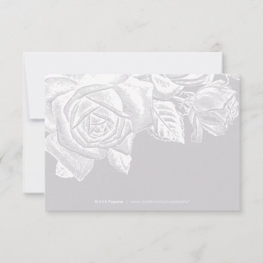 洗練されたモノグラムの白黒ミニマル主義者 サンキューカード (裏面)