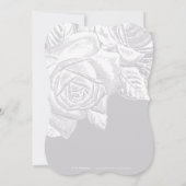 洗練されたモノグラムミニマリストリハーサルディナー 招待状 (裏面)