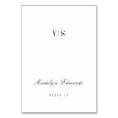 洗練されたモノグラムミニマル折り畳み座席表 テーブルナンバー (正面)