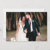 洗練されたモノグラム結婚エレガンスの写真 サンキューカード (裏面)