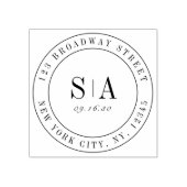 洗練されたモノグラム結婚ミニマリスト ラバースタンプ (インプリント)